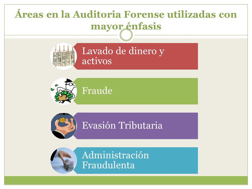 Áreas en la Auditoria Forense utilizadas con mayor énfasis