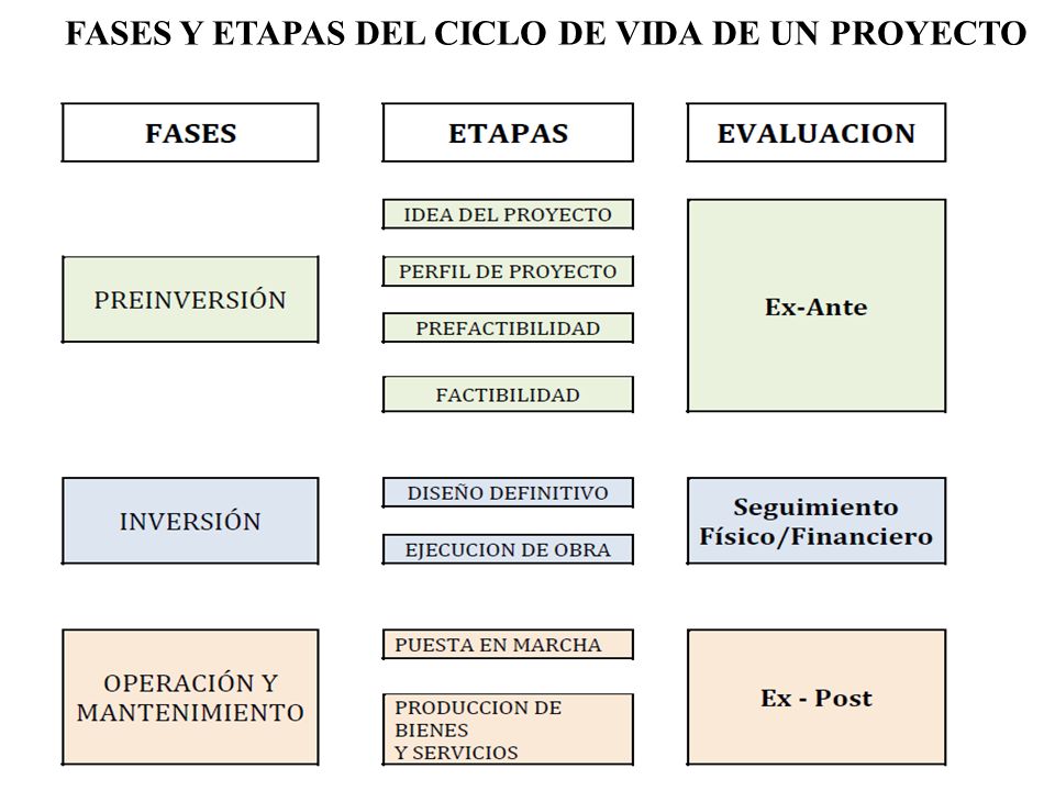 FASES Y ETAPAS DEL CICLO DE VIDA DE UN PROYECTO