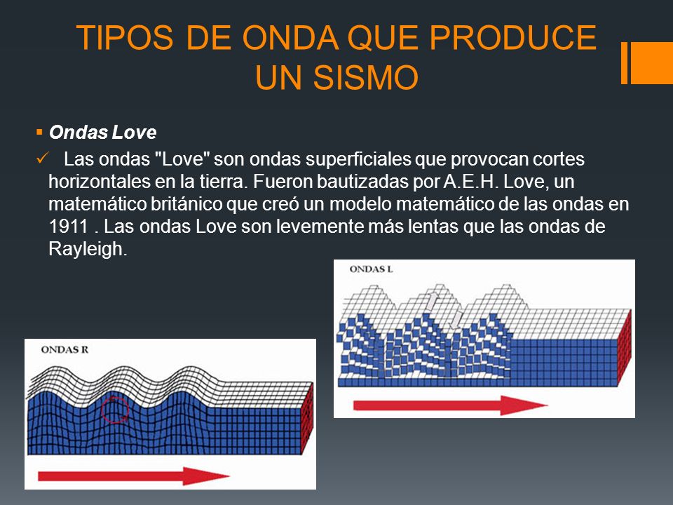 TIPOS DE ONDA QUE PRODUCE UN SISMO