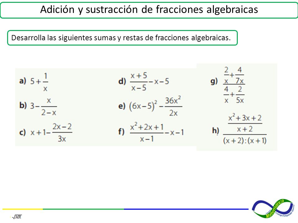 Fracciones algebraicas - ppt descargar
