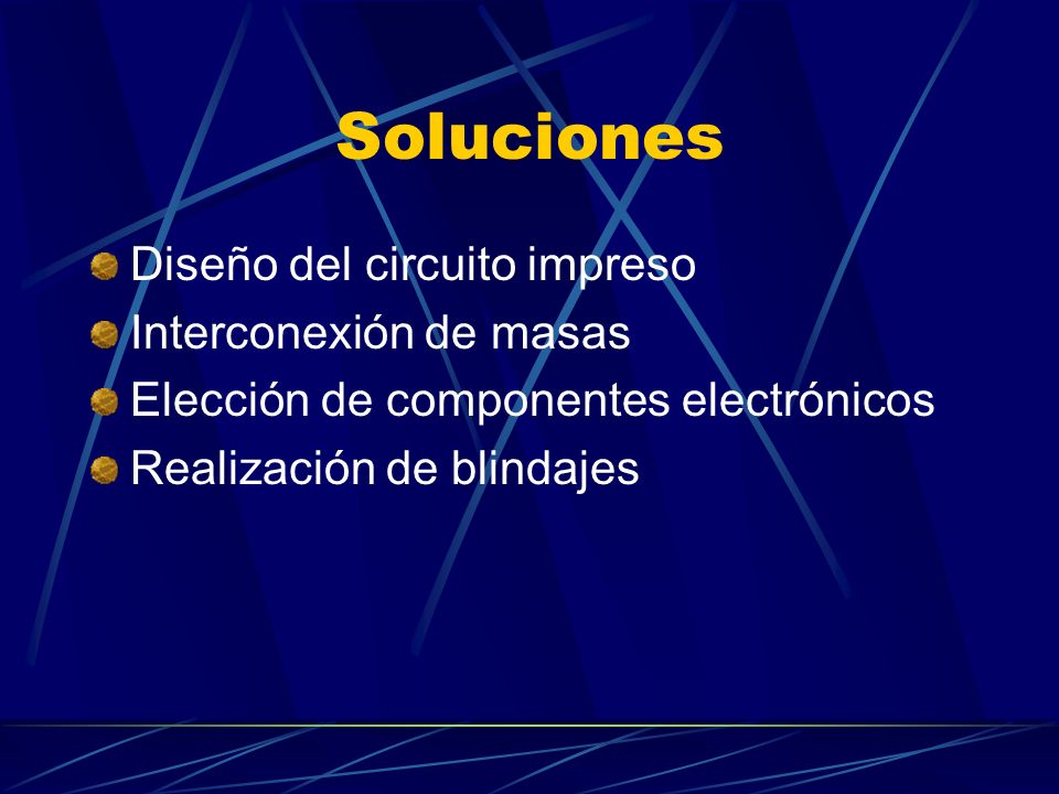 Soluciones Diseño del circuito impreso Interconexión de masas
