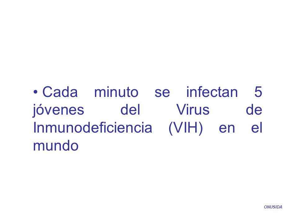 Cada minuto se infectan 5 jóvenes del Virus de Inmunodeficiencia (VIH) en el mundo