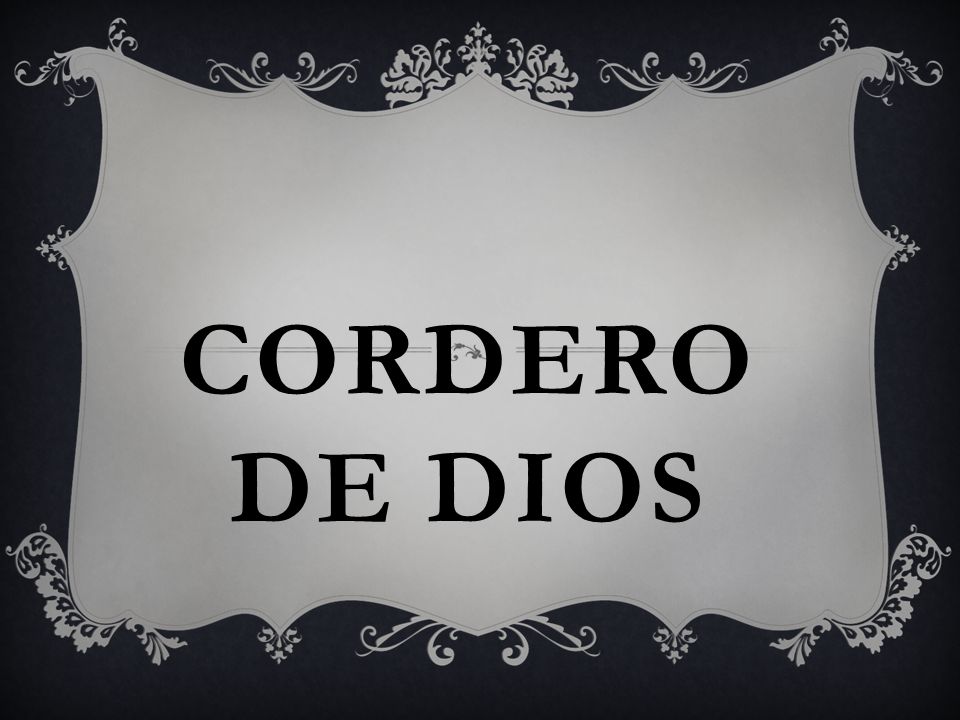 CORDERO DE DIOS