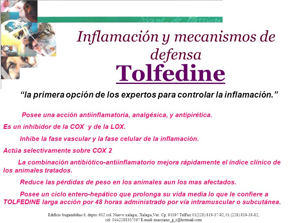 la primera opción de los expertos para controlar la inflamación.