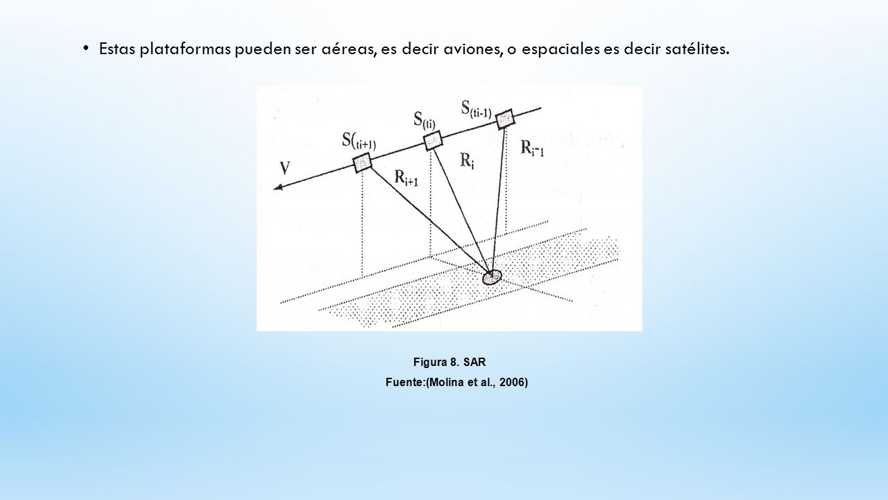 Estas plataformas pueden ser aéreas, es decir aviones, o espaciales es decir satélites.