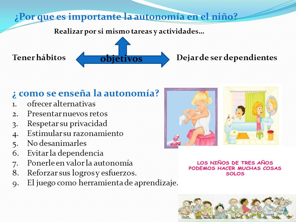 ¿Por que es importante la autonomía en el niño