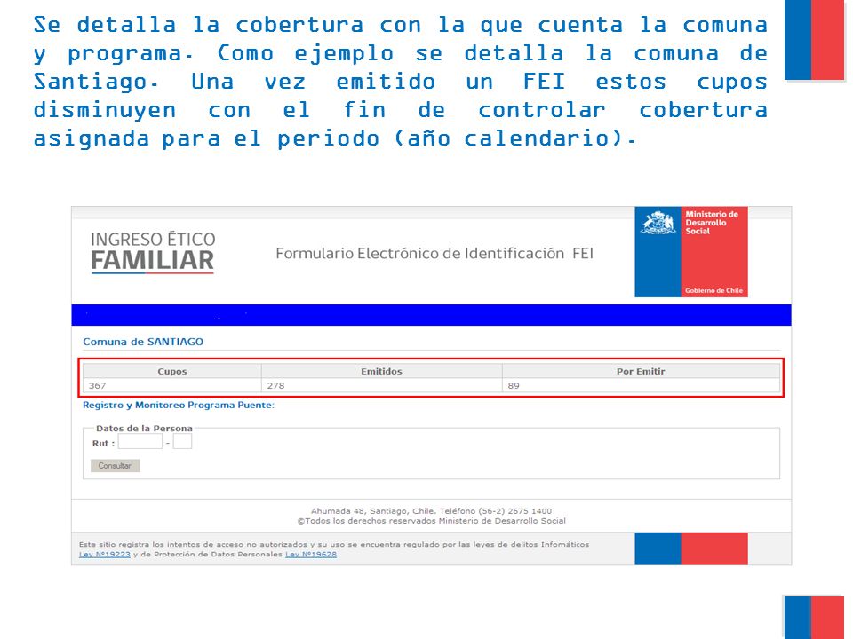 Se detalla la cobertura con la que cuenta la comuna y programa