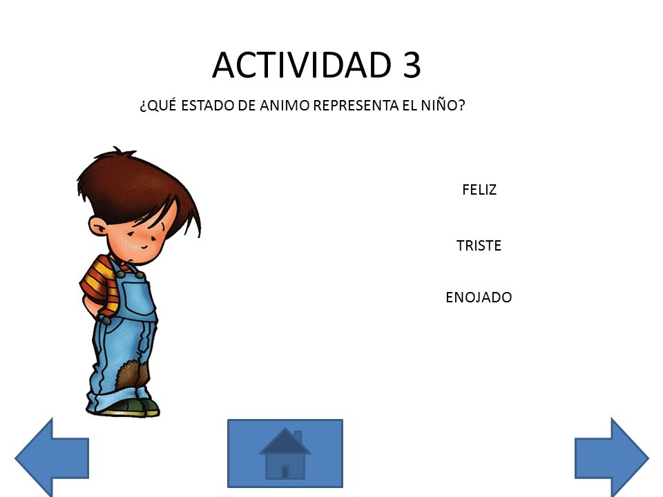 ACTIVIDAD 3 ¿QUÉ ESTADO DE ANIMO REPRESENTA EL NIÑO FELIZ TRISTE