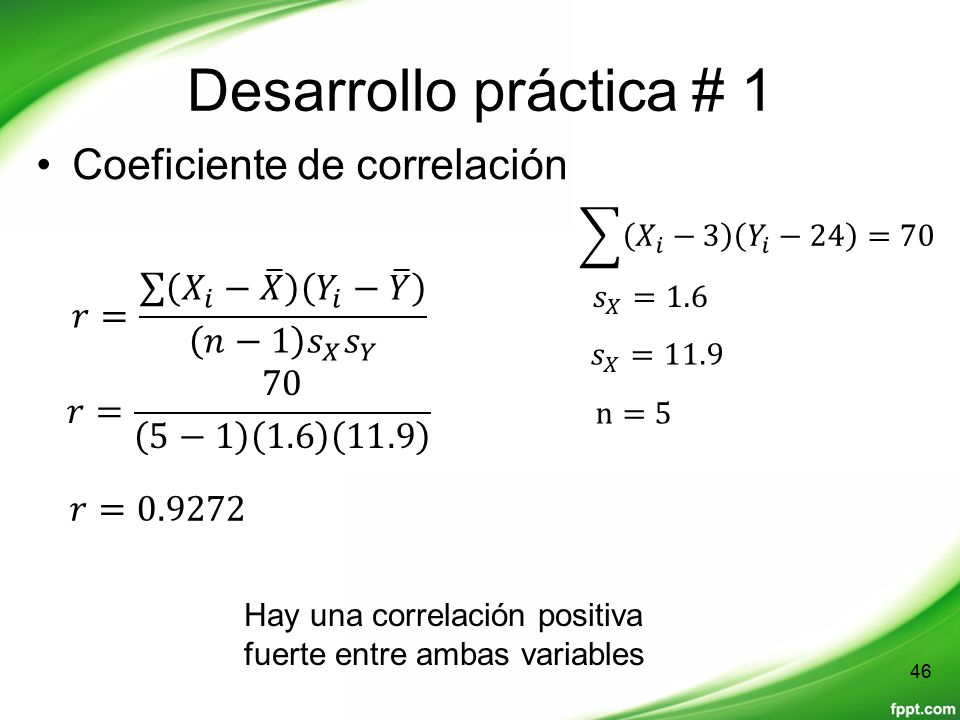 Desarrollo práctica # 1 Coeficiente de correlación