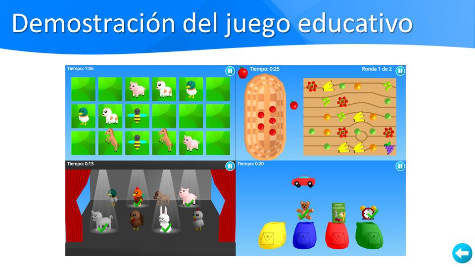 Demostración del juego educativo