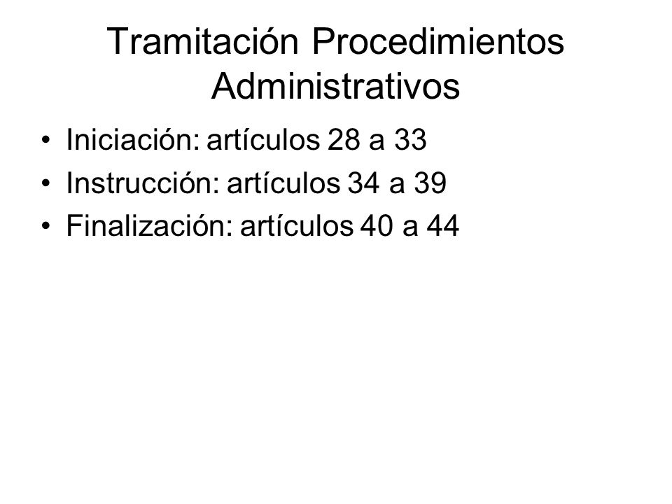 Tramitación Procedimientos Administrativos