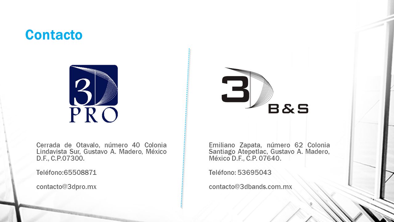 Contacto Cerrada de Otavalo, número 40 Colonia Lindavista Sur, Gustavo A. Madero, México D.F., C.P