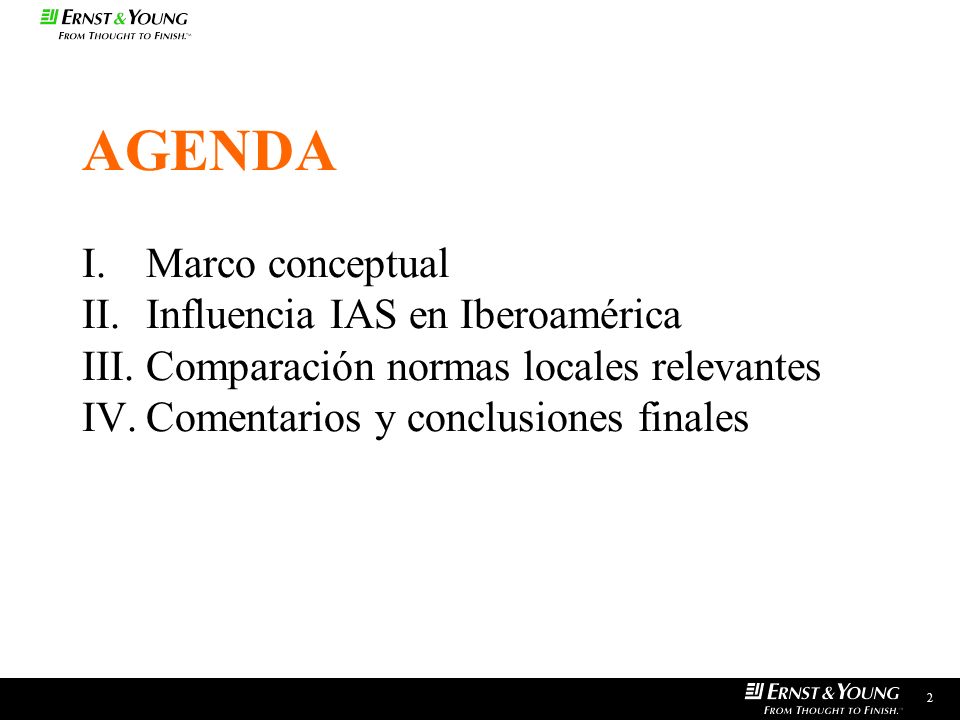 AGENDA I. Marco conceptual Influencia IAS en Iberoamérica