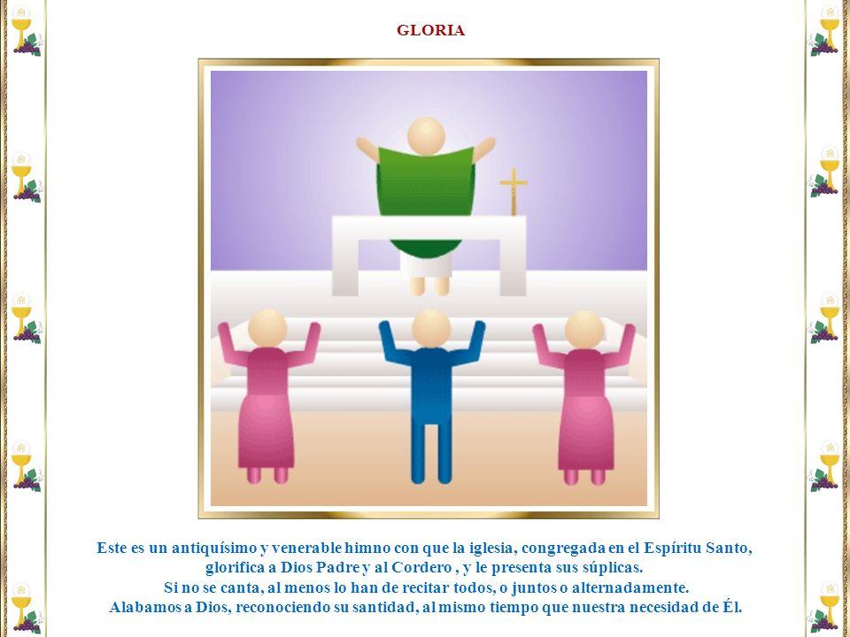glorifica a Dios Padre y al Cordero , y le presenta sus súplicas.