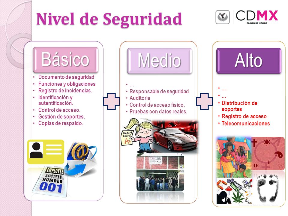 Nivel de Seguridad ... Distribución de soportes Registro de acceso