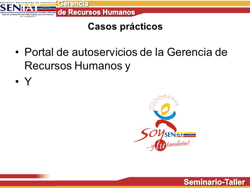 Portal de autoservicios de la Gerencia de Recursos Humanos y Y