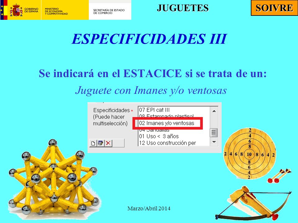 Se indicará en el ESTACICE si se trata de un: