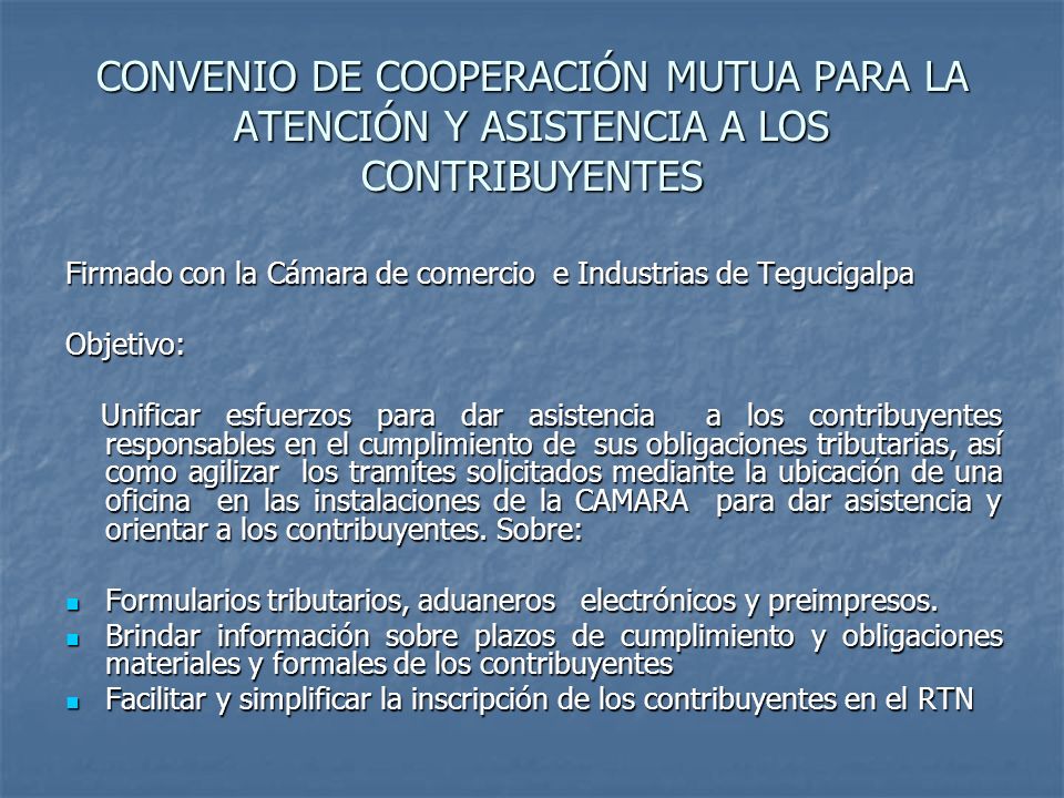 CONVENIO DE COOPERACIÓN MUTUA PARA LA ATENCIÓN Y ASISTENCIA A LOS CONTRIBUYENTES
