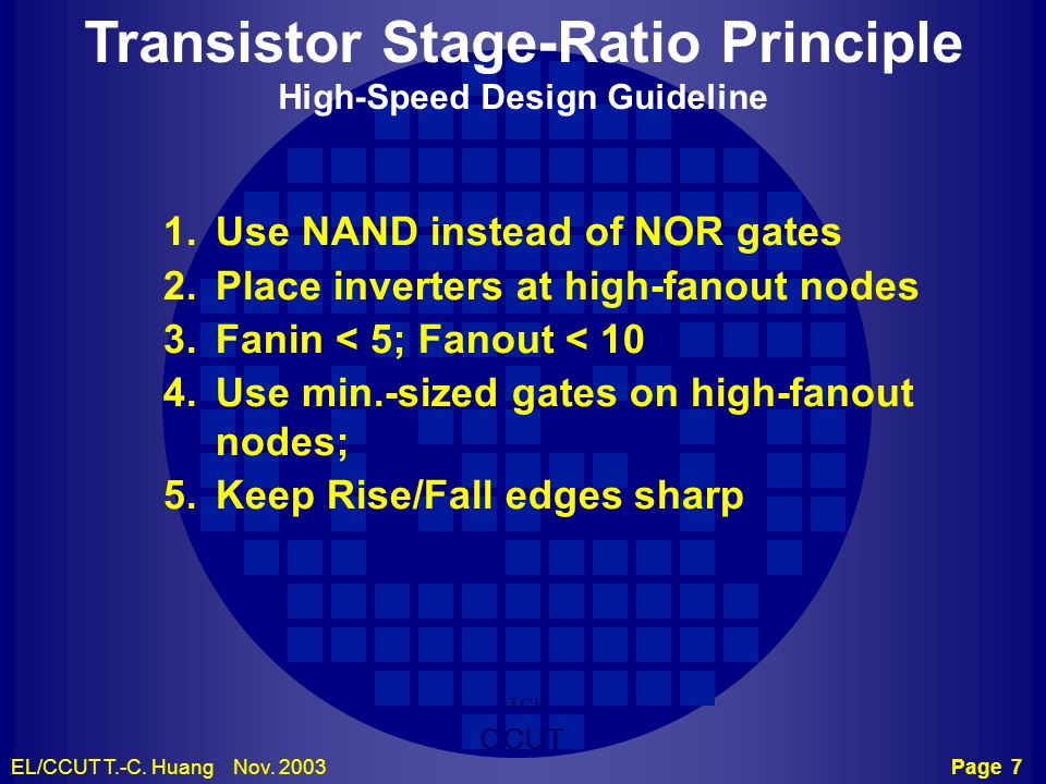 Transistor Stage-Ratio Principle High-Speed Design Guideline