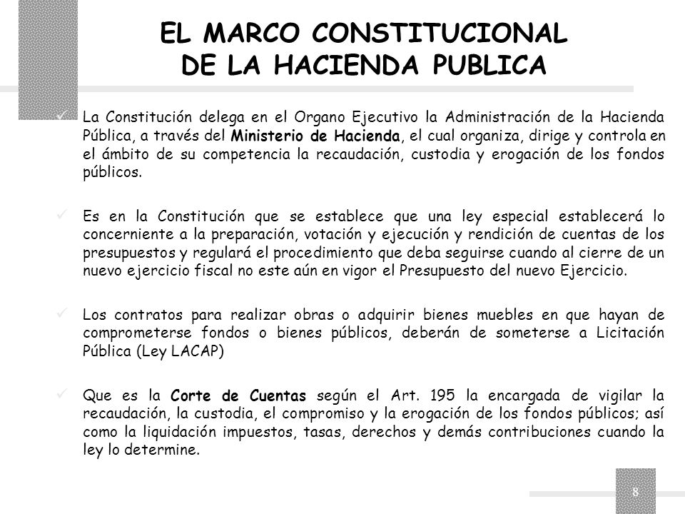 EL MARCO CONSTITUCIONAL DE LA HACIENDA PUBLICA