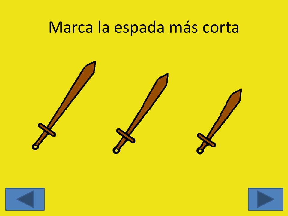 Marca la espada más corta
