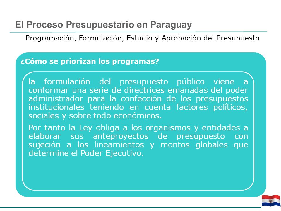 El Proceso Presupuestario en Paraguay