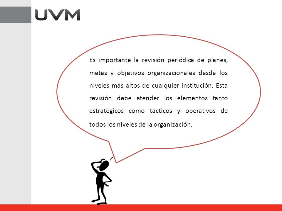 Es importante la revisión periódica de planes, metas y objetivos organizacionales desde los niveles más altos de cualquier institución.