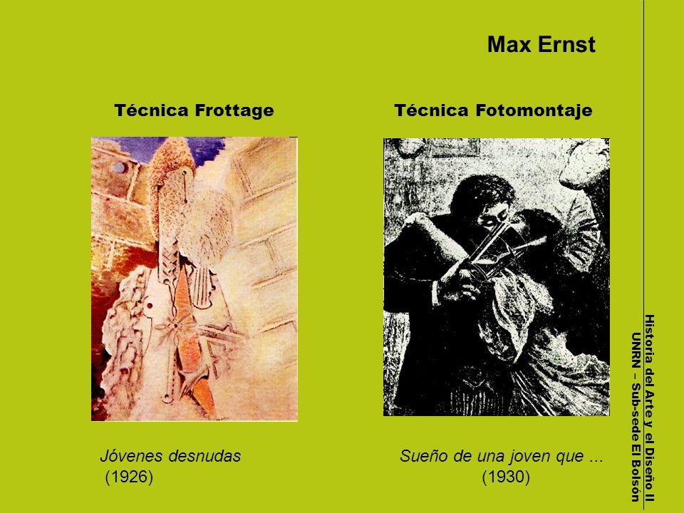 Max Ernst Técnica Frottage Técnica Fotomontaje