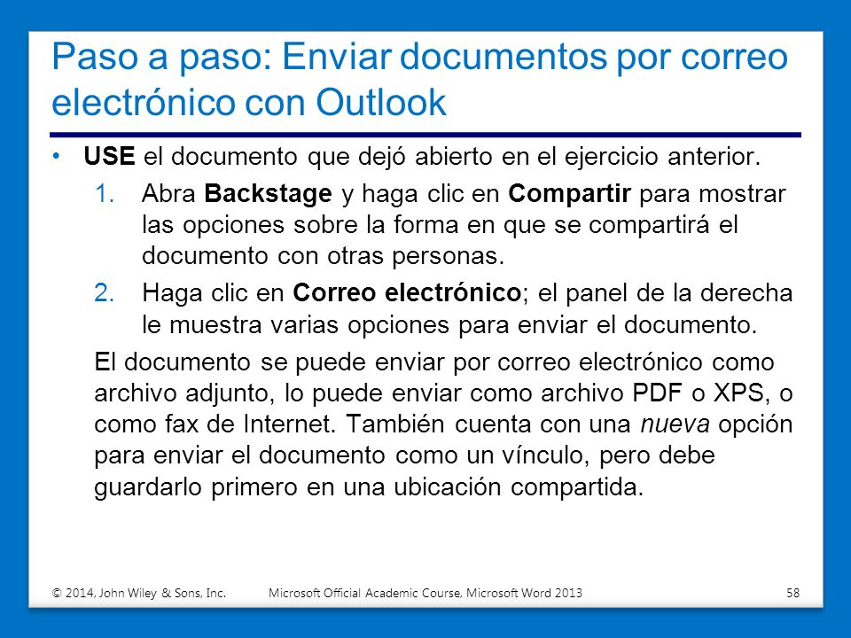 Paso a paso: Enviar documentos por correo electrónico con Outlook