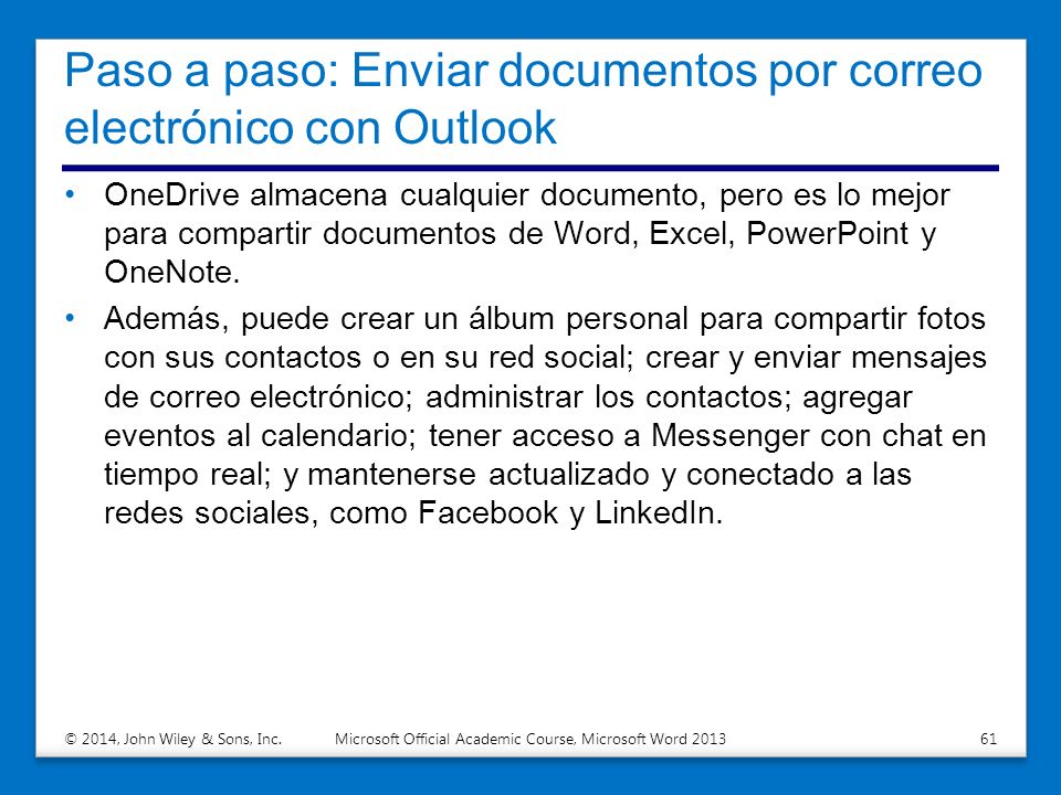 Paso a paso: Enviar documentos por correo electrónico con Outlook