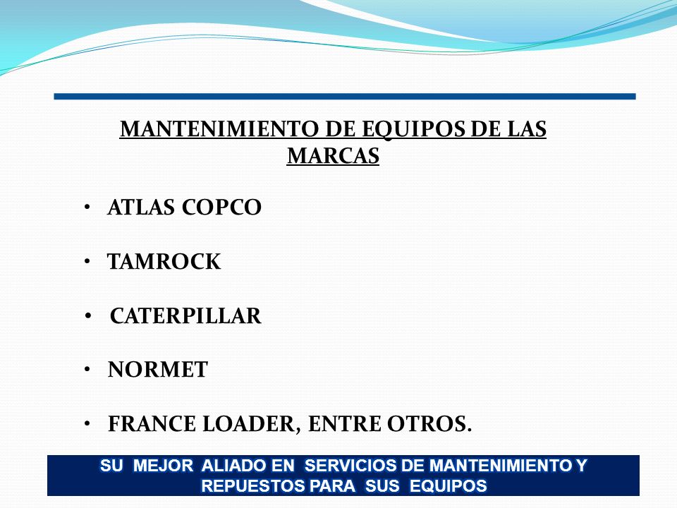 MANTENIMIENTO DE EQUIPOS DE LAS MARCAS