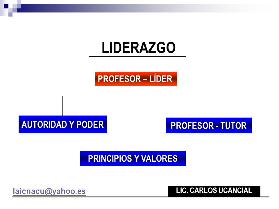 LIDERAZGO PROFESOR – LÍDER AUTORIDAD Y PODER PROFESOR - TUTOR