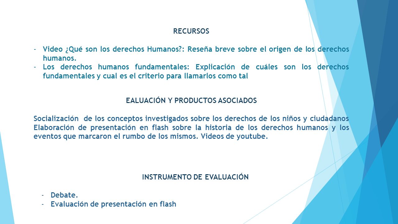 EALUACIÓN Y PRODUCTOS ASOCIADOS INSTRUMENTO DE EVALUACIÓN