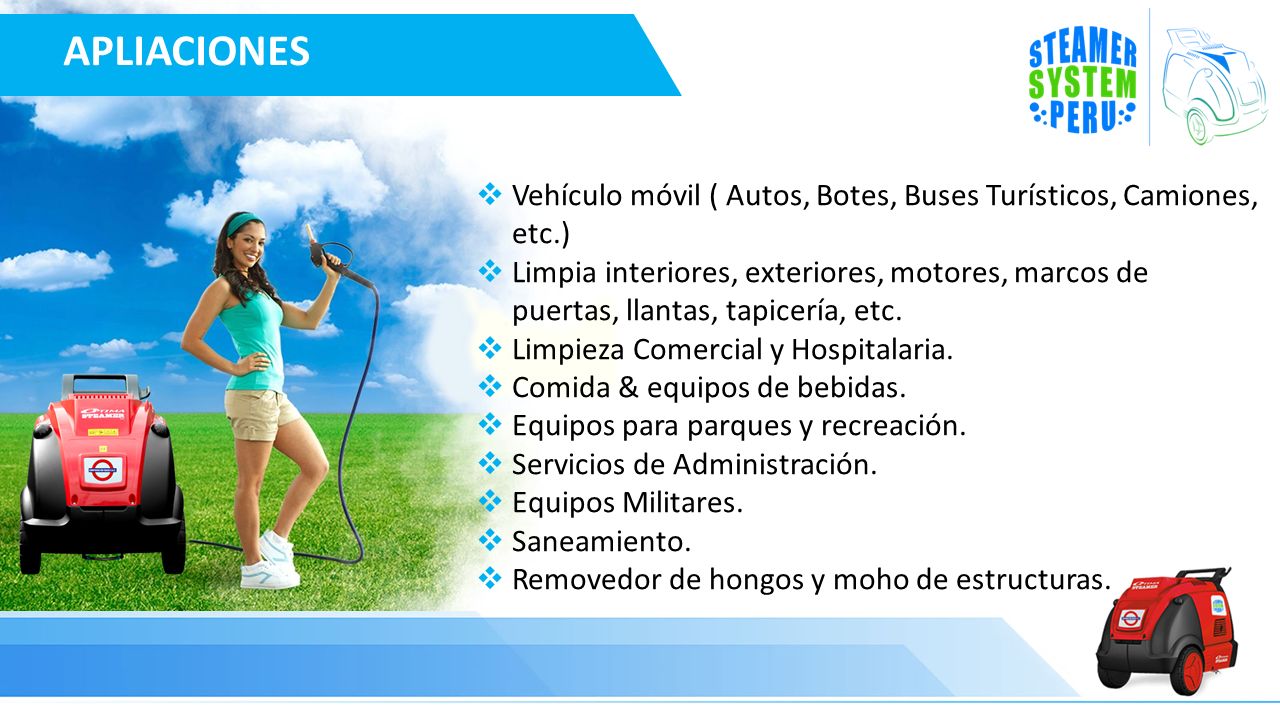 APLIACIONES Vehículo móvil ( Autos, Botes, Buses Turísticos, Camiones, etc.)
