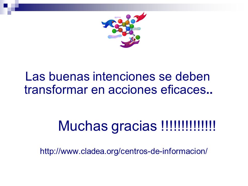 Las buenas intenciones se deben transformar en acciones eficaces..