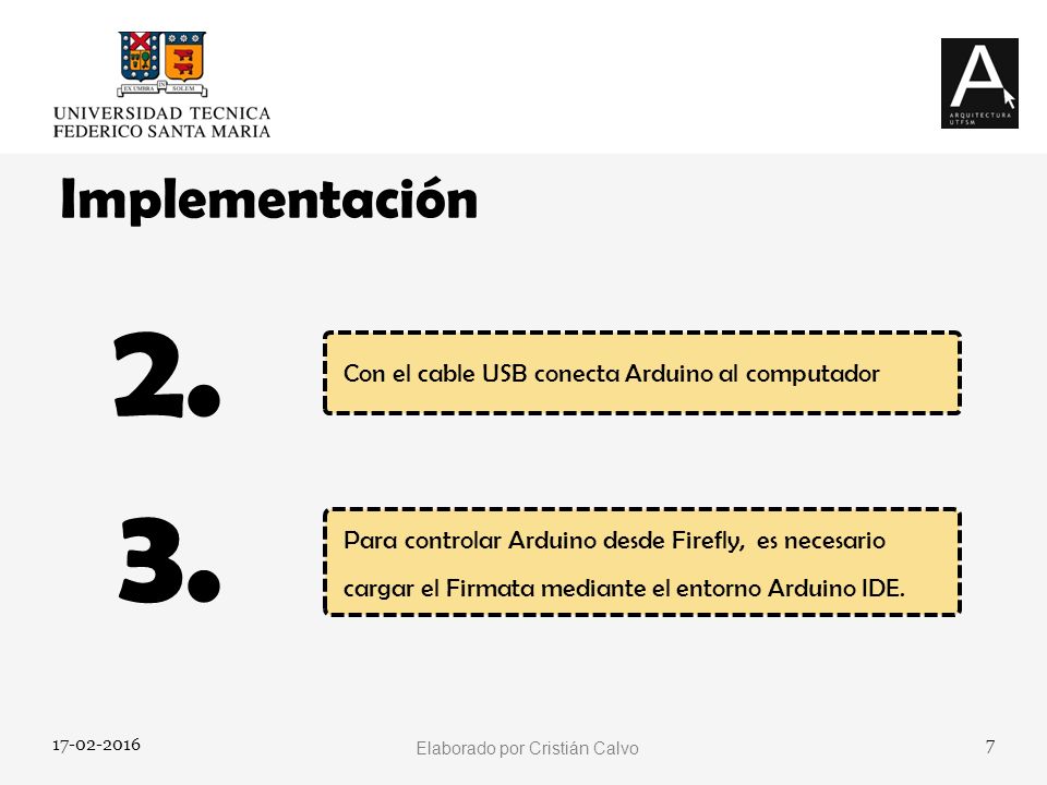 2. 3. Implementación Con el cable USB conecta Arduino al computador