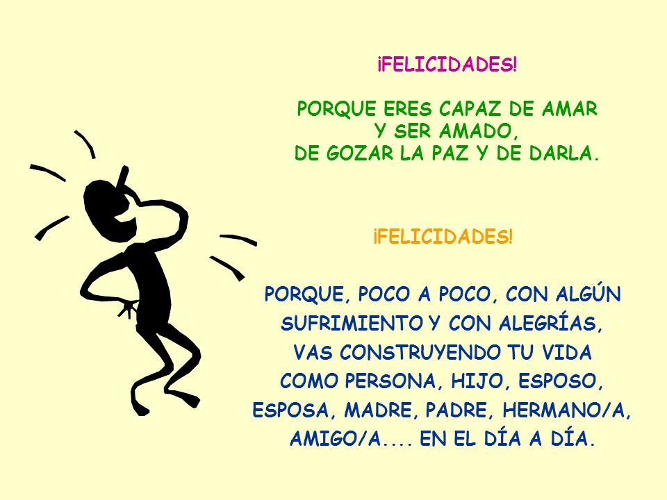 PORQUE ERES CAPAZ DE AMAR DE GOZAR LA PAZ Y DE DARLA.