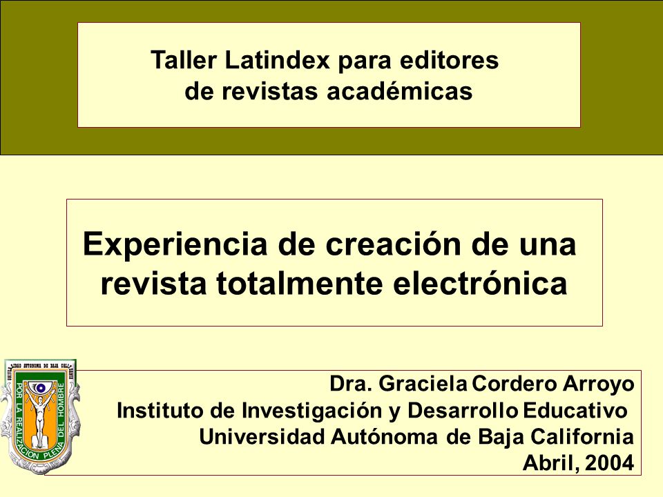 Experiencia de creación de una revista totalmente electrónica