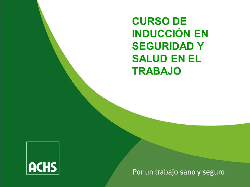 CURSO DE INDUCCIÓN EN SEGURIDAD Y SALUD EN EL TRABAJO