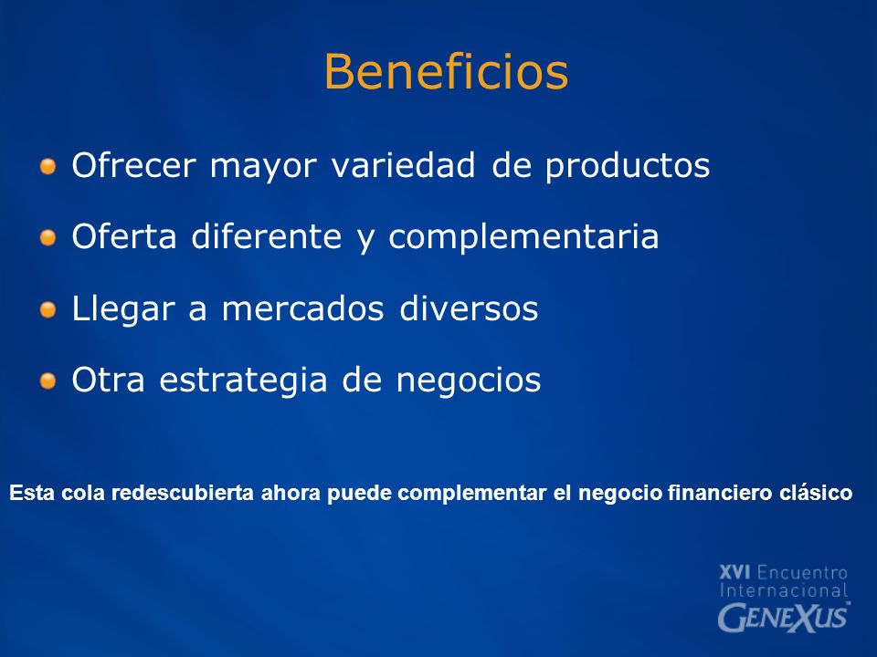 Beneficios Ofrecer mayor variedad de productos