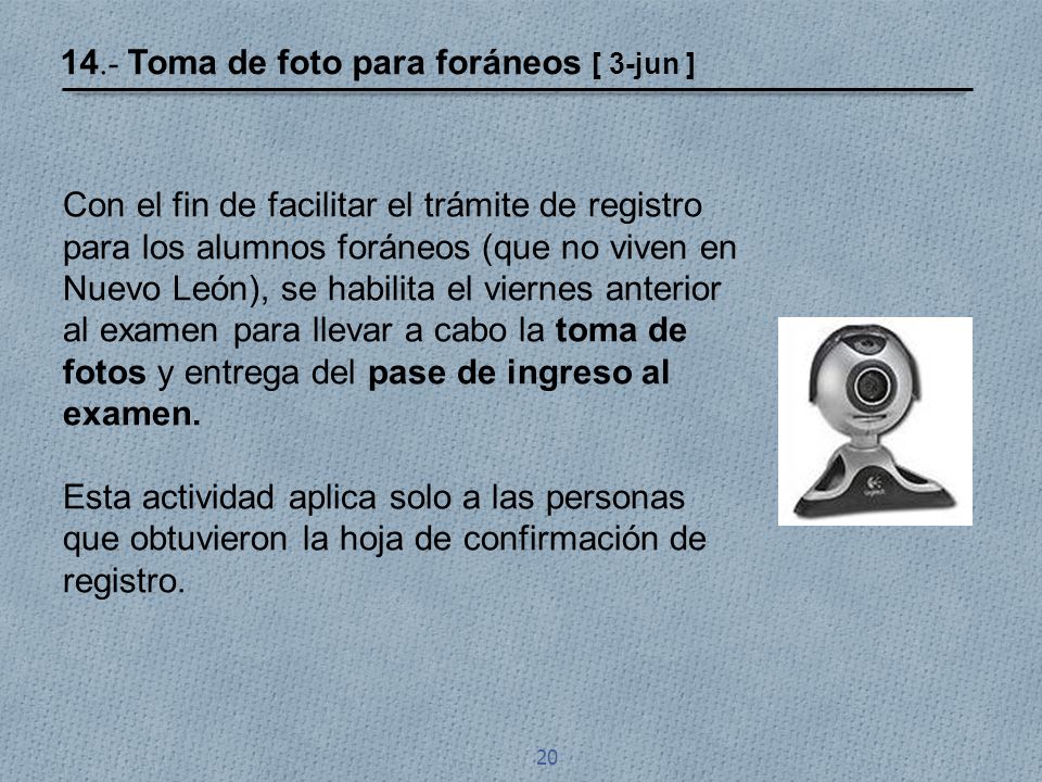 14.- Toma de foto para foráneos [ 3-jun ]