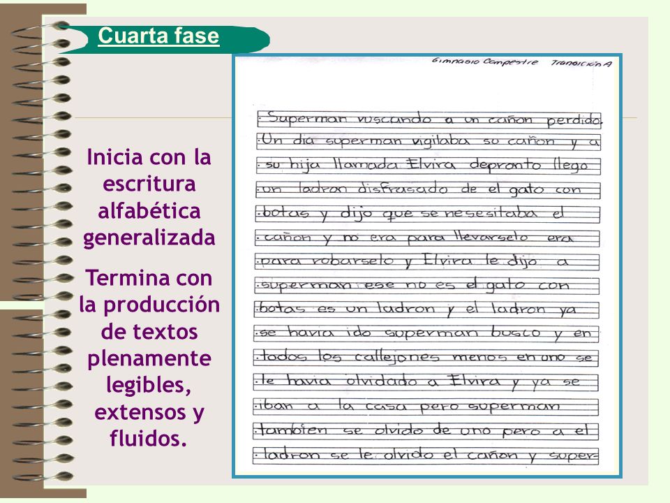 Inicia con la escritura alfabética generalizada