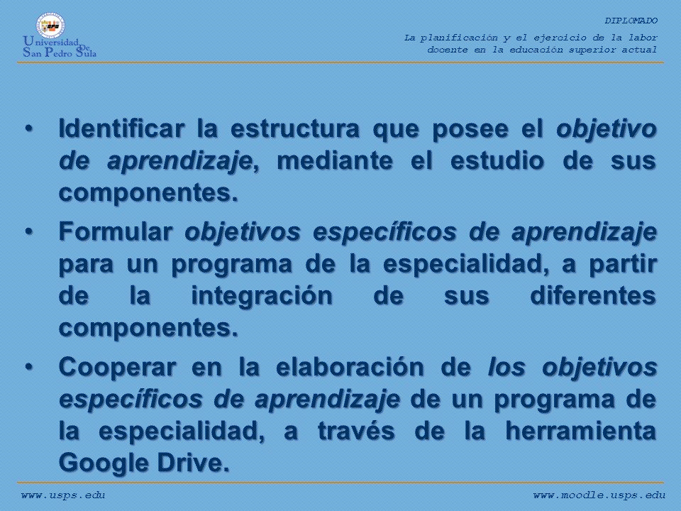 DIPLOMADO La planificación y el ejercicio de la labor. docente en la educación superior actual.