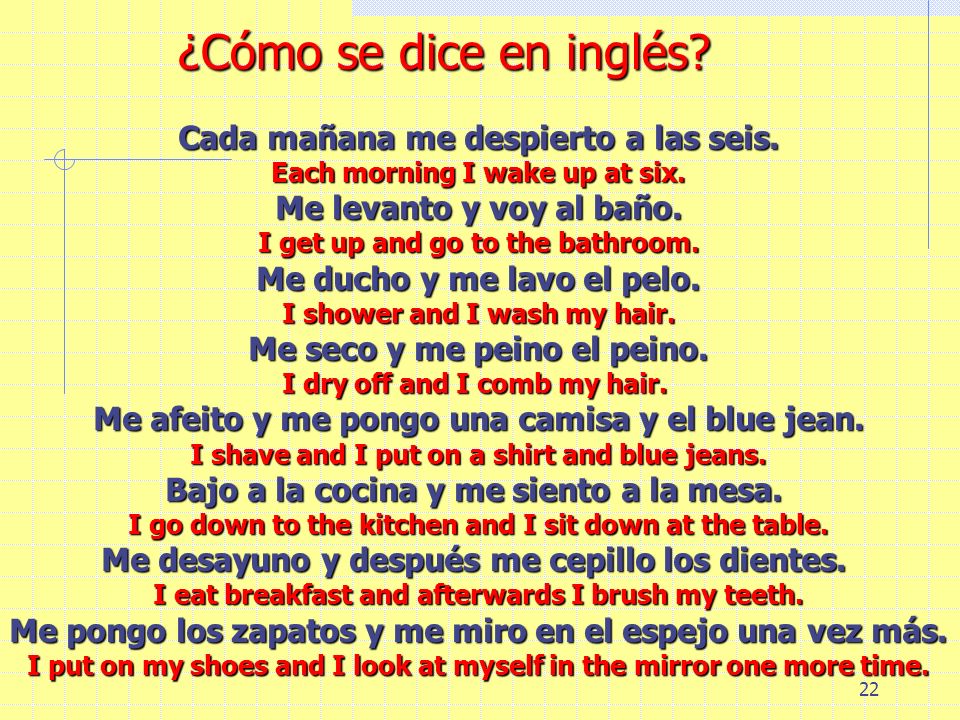 Me hablo y me digo que hoy es un día fantásico.