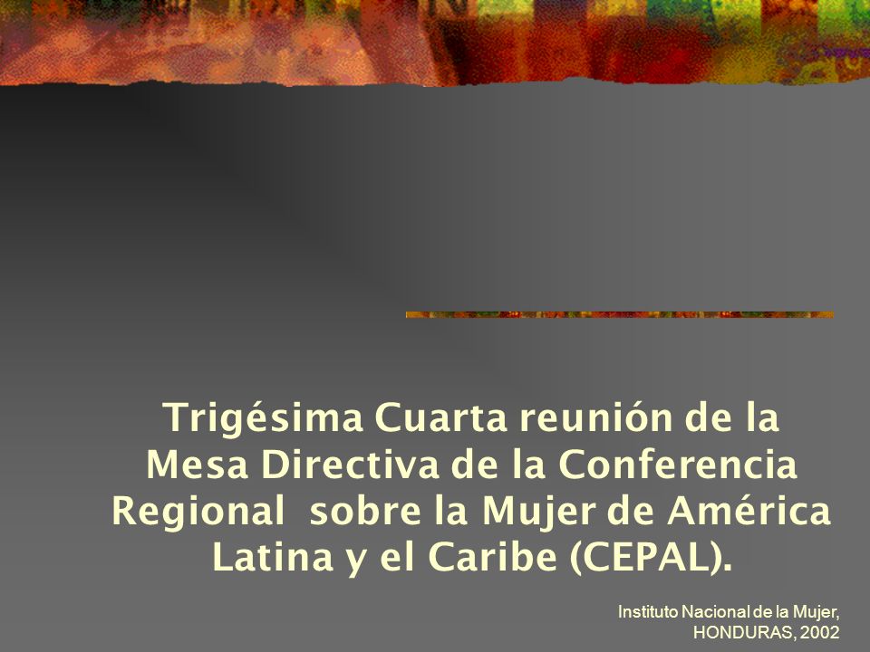 Trigésima Cuarta reunión de la Mesa Directiva de la Conferencia Regional sobre la Mujer de América Latina y el Caribe (CEPAL).