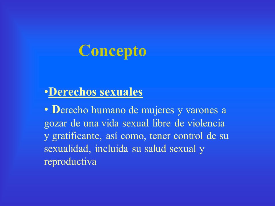 Concepto Derechos sexuales