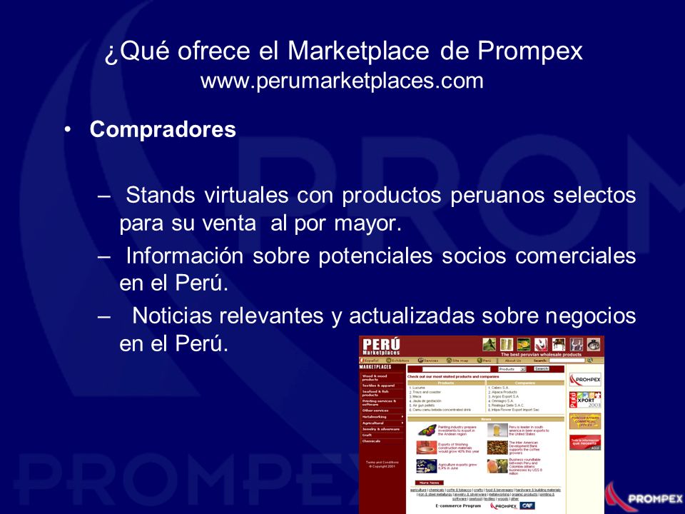 ¿Qué ofrece el Marketplace de Prompex