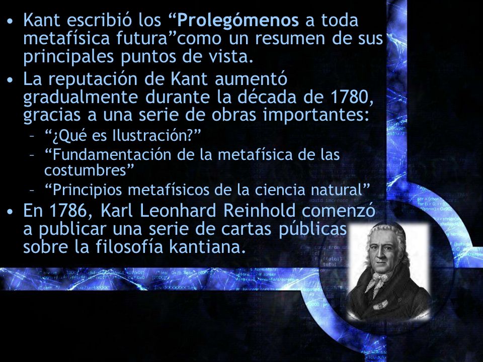 Kant escribió los Prolegómenos a toda metafísica futura como un resumen de sus principales puntos de vista.