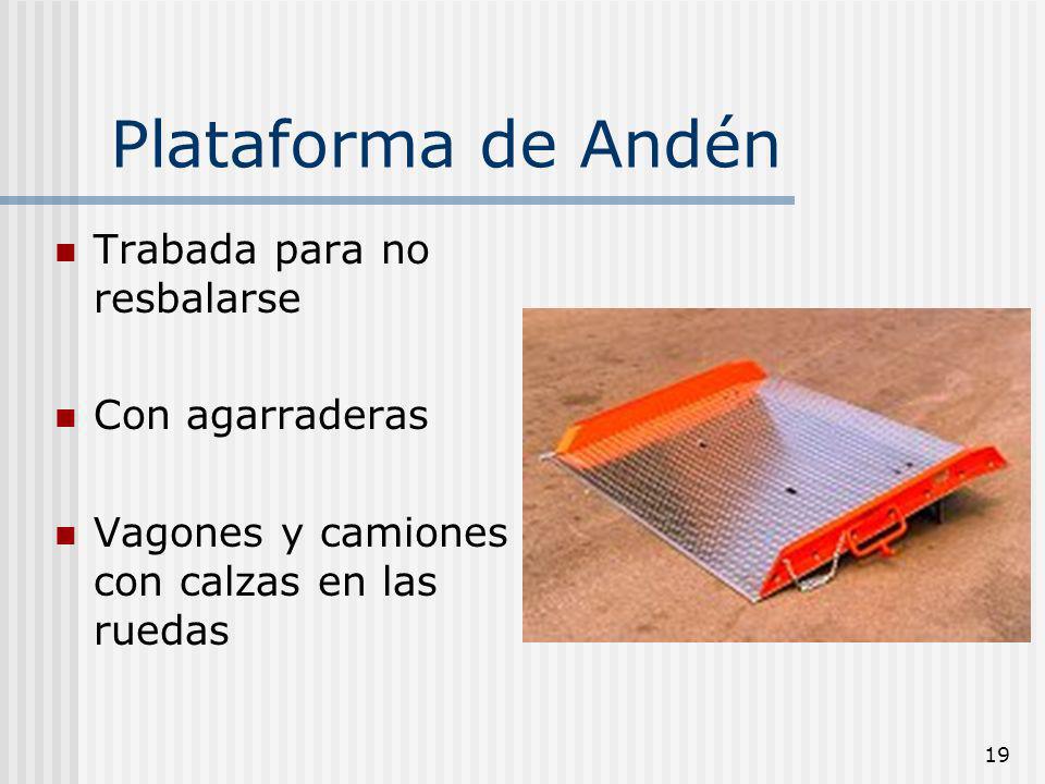 Plataforma de Andén Trabada para no resbalarse Con agarraderas