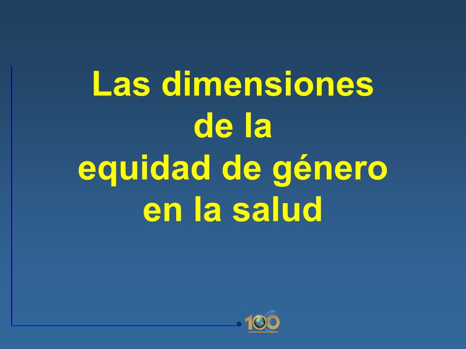 Las dimensiones de la equidad de género en la salud
